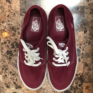Maroon VANS off the Wall Skate Sneakers
